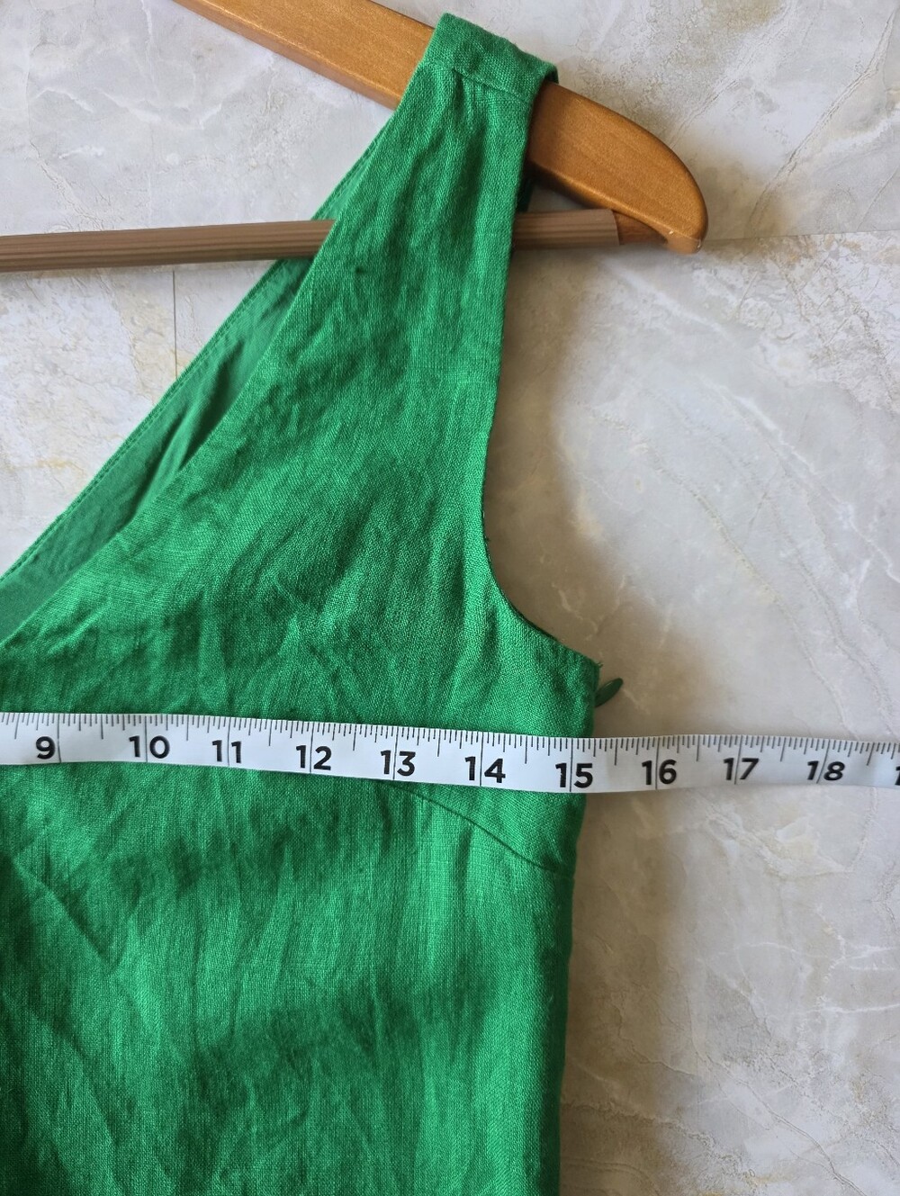 J Crew Maxine 100% Linen Shift Dress XXSP Vibrant Kelly Green Euro Summer Preppy - Picture 11 of 12